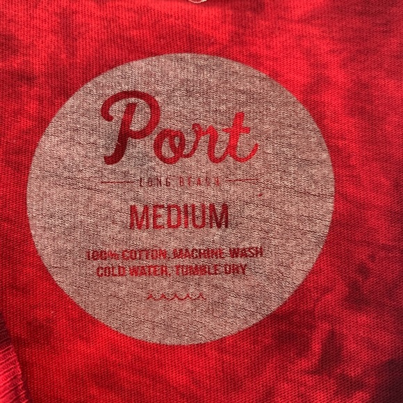 Port Tie Dye red shirt -Med - Picture 3 of 4